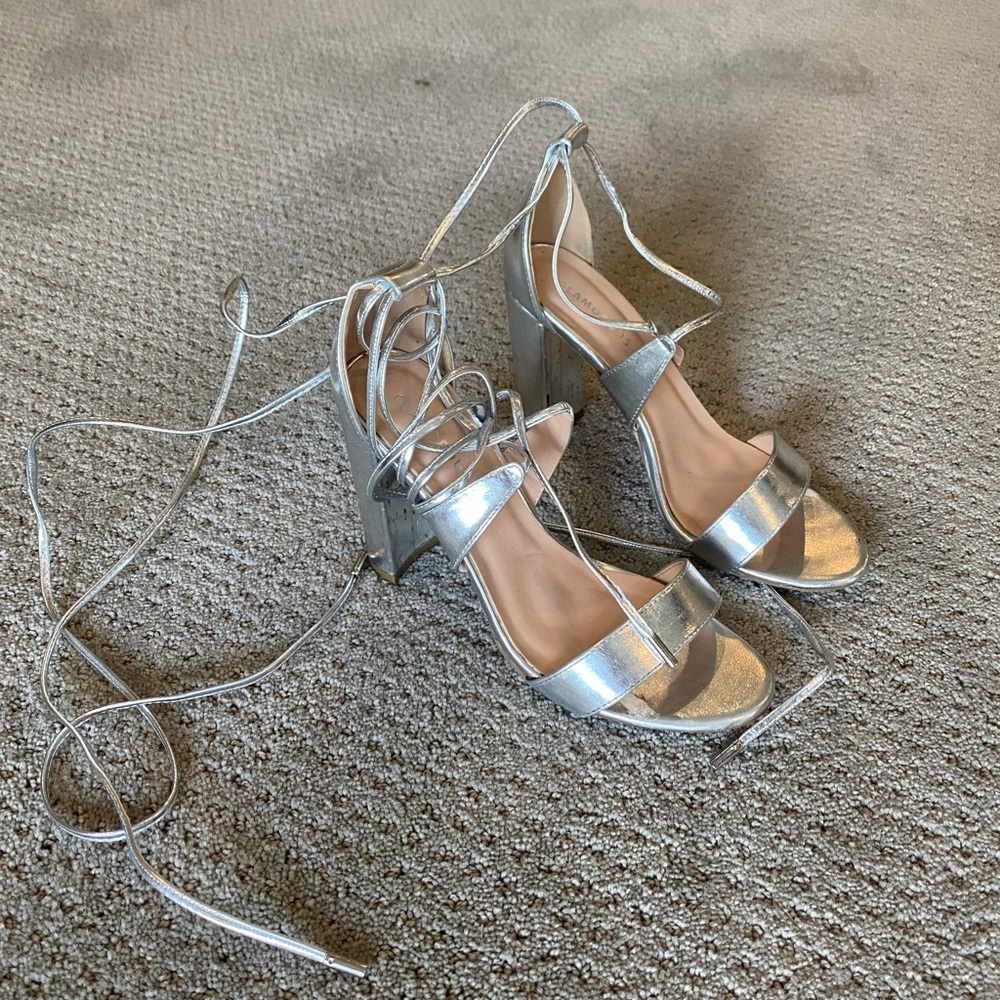 ASOS ankle-wrap heels